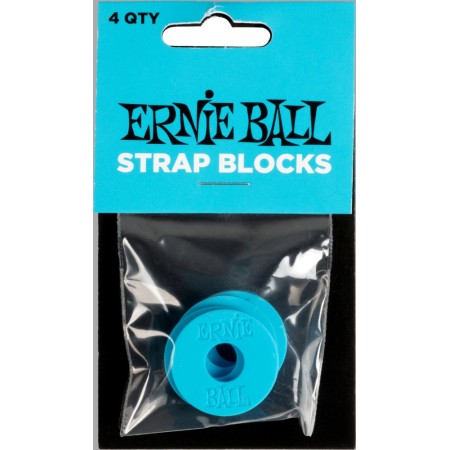 Ernie Ball 5619 Strap Blocks - Blue - 4-pack