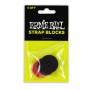 Ernie Ball 4603 Strap Blocks - Black & Red - 4-pack
