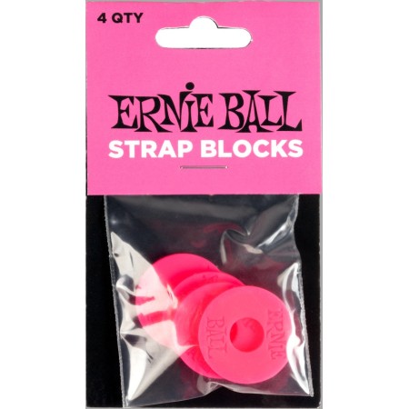 Ernie Ball 5623 Strap Blocks - Pink - 4-pack