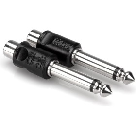 Hosa GPR-101 Adapter, RCA Female - 1/4" Male, 2-Pack