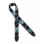 Fender 2" guitar strap 'Monogrammed', black-light grey-blue