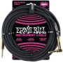 Ernie Ball 6086 - 5,5m Flätad Svart Instrumentkabel Tele/Tele