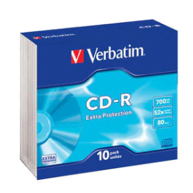 Verbatim CD-R Extra protection, Slim case 10p