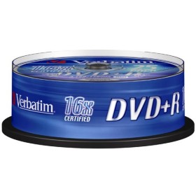Verbatim DVD+R, 16x, 4,7GB/120min, 25-pack spindel, AZO – Prenics S...