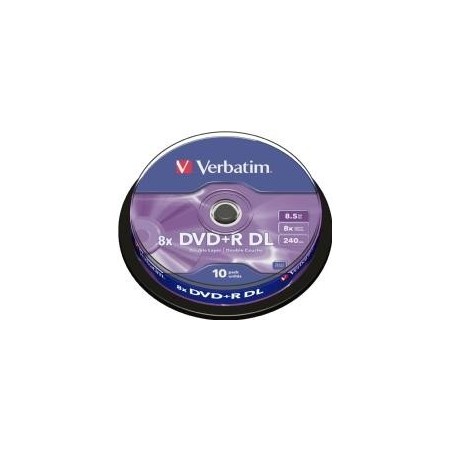 DVD+R Verbatim 8.5GB 8X 10-pack Double Layer, Spindel