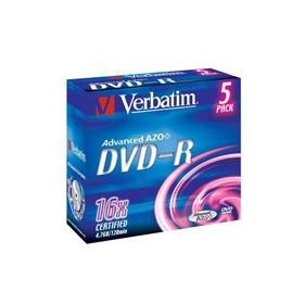 DVD-R Verbatim 4.7GB 5p Jewel Case, 16X