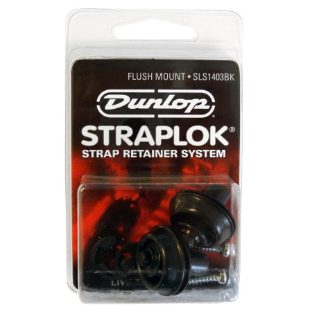 Dunlop Straplok SLS 1403BK Black Flush