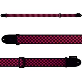 Perri's Polyester Strap - Red/Black Checker