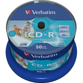 Verbatim CD-R, 52x, 700MB/80min, 50-pack, spindel, AZO, printable –...