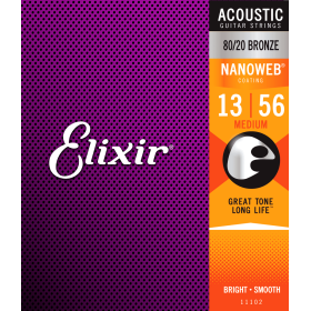 Elixir Nanoweb Acoustic 80/20 Medium 13-56