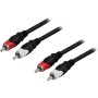DELTACO Audio Cable, 2xRCA male - male, 2m