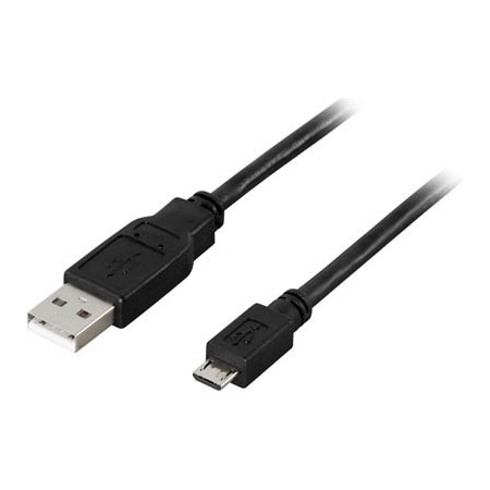 Deltaco USB 2.0 Cable Type A male-Micro B male 1m