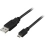 Deltaco USB 2.0 Cable Type A male-Micro B male 1m